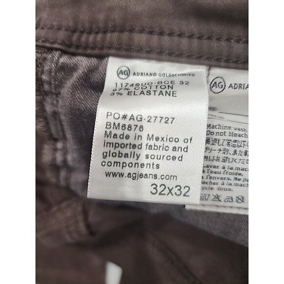 Adriano Goldschmied Jeans Brown Mid-rise The Graduate Tailored Leg Men's 32x32 - Picture 7 of 8